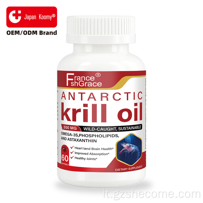 Shecome Krill Oil Softgels Cuore Cervello Salute delle articolazioni